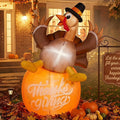 6 ft Light-Up Harvest Turkey Inflatable, Thanksgiving outdoor decoration
